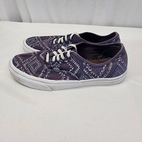 VANS Off The Wall Sneakers Womens Size 9 Ditsy Bandana Print Canvas - Picture 5 of 11